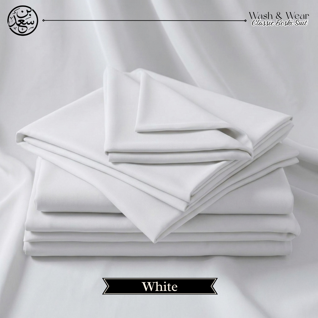 چائنہ دو گھوڑا بوسکی پریمیم  کوالٹی  - White