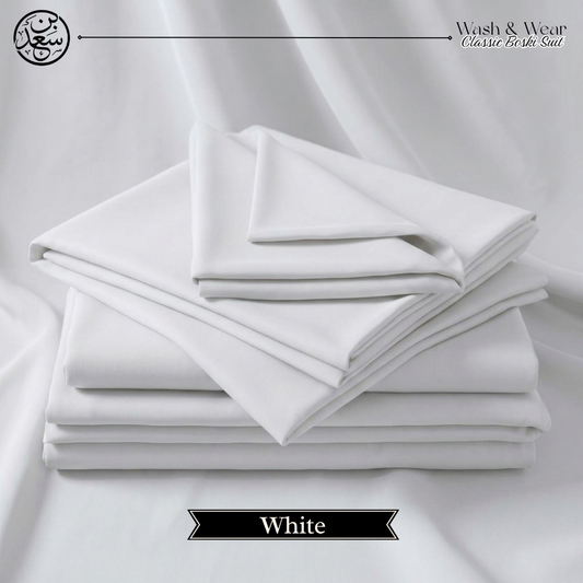 چائنہ دو گھوڑا بوسکی پریمیم  کوالٹی  - White